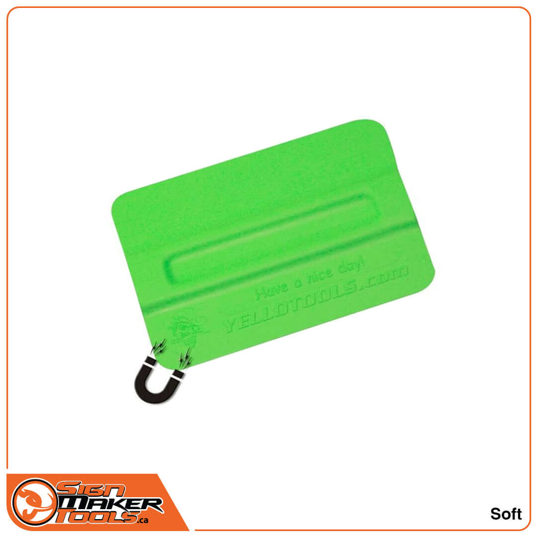 Green TonnyMag soft shore magnetic squeegee with integrated magnet by Yellotools