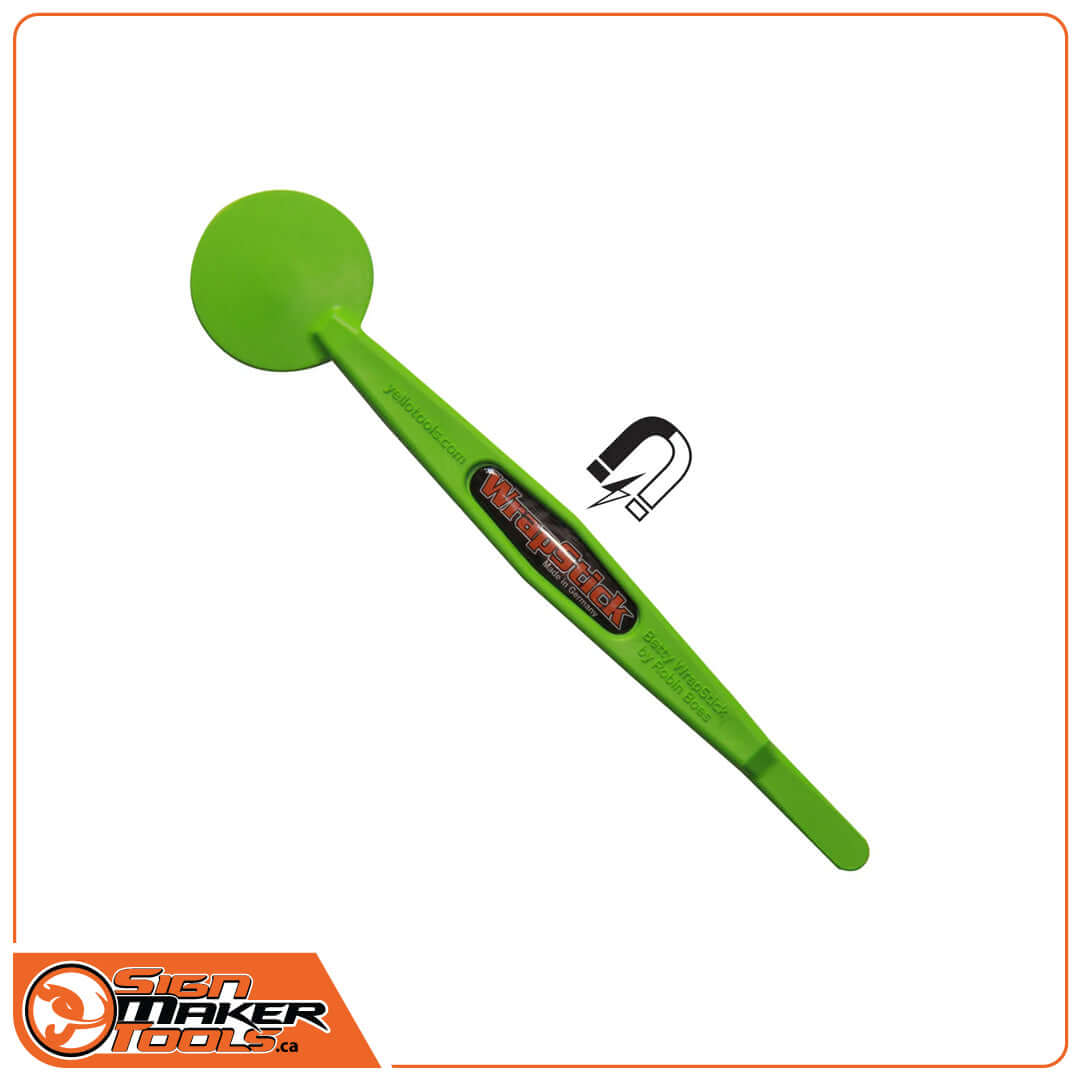 WrapStick Betty green vinyl application tool with magnetic feature